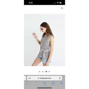 Madewell Women's Tie-Wrap Sweater Tank / Size-XL